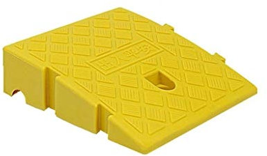 ANSNOW 7 cm Sicherheitsrampen Für Roller, Gelbe Und Schwarze Kunststofframpen, Matte, Rutschfeste, Tragbare Bordsteinrampen, Servicerampen Für Den Innen- Und Außenbereich/Gelb/25 * 27 * 7Cm
