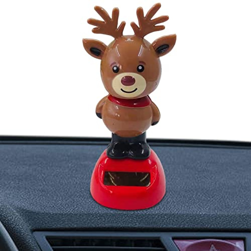 Danse Solaire, Père Noël Bonhomme de Neige Manchot Wapiti Dansant Solaire, Figurine Solaire Voiture Qui Bouge, Figurines Danse Solaire, Décoration Tableau Bord Voiture, Bureau, Cadeau pour Conducteur