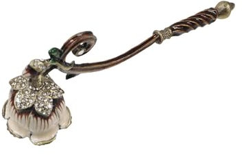 zaoalife Kerzenlöscher im Vintage-Stil, bemalter Blumen-Kerzenlöscher, dekorativer Kerzenlöscher aus Metall, eleganter Kerzenlöscher