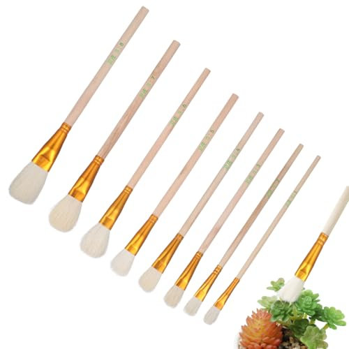 Homoyoyo 8Pcs Pollinator Brushes: Wooden Succulent Plants Vegetable Pollination Portable Tool Duster Vegetable Plant Flower Succulent Pollination Tool Sprayer Brush Duster Powder Outdoor Garde