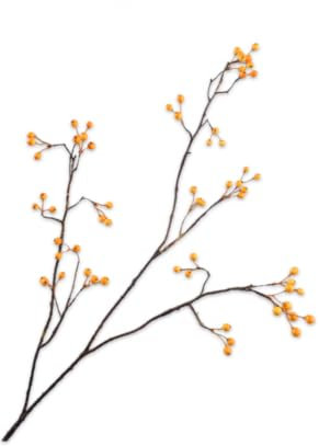 Silk-ka Kunstblume-Seidenblume-Künstlicher Zweig Beerenzweig Gelb 94 cm