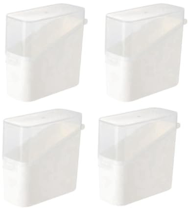 TORR Contenedor de Queso Rebanado para Refrigerador, Caja de Almacenamiento de Queso de 4 Piezas con Tapa Abatible, Soporte para Guardar Queso,