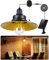 FabStyl Lámpara Solar Interiorinterior Colgantes, IP65 Impermeable con Interruptor de Tirón Lampara Solar Exterior, Iluminación para Pabellón para Jardín, Terraza, Pabellón