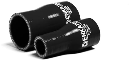 ENKATEC® 100mm Tubo Riduttore in Silicone, Tubo Riduttore per Aria di Sovralimentazione Turbo, Tubo per Radiatore, ID 16-114mm *Dimensione Selezionabile*, Colore: Nero, ID Riduttore: 90-70mm