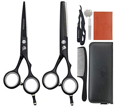 ZJIANHON 5,5 Rasierschere für Friseursalons, japanische Schneideschere, professionelle Haarstyling-Schere, Haarschnitt