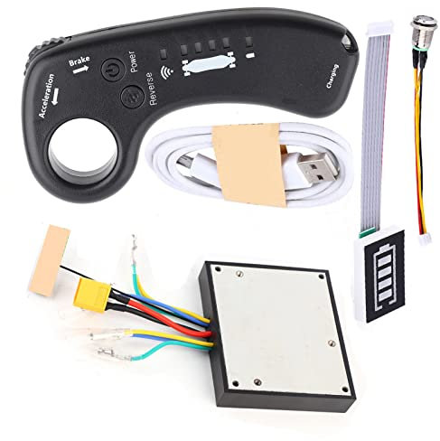 RiToEasysports Elektrischer -Controller, Elektrisches Longboard-Steuerungssystem, Dual-Drive-ESC-Ersatzsteuerungs-Mainboard mit Fernbedienung