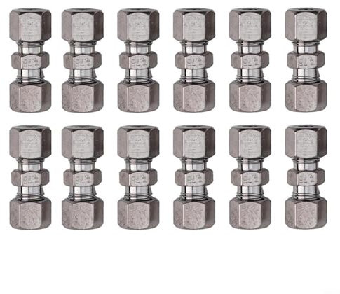 FUANA 12 Stück Gewinde Bremsleitung Fittings Adapter Sortiment für 4,75mm Bremsleitung