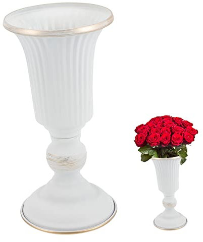 Zerodeko Contenitore Per Vaso Decorativo Per Fiori Vaso in Metallo Da Scrivania Rustico in Ferro Dorato Artigianato Per Ufficio E Casa Composizione Floreale