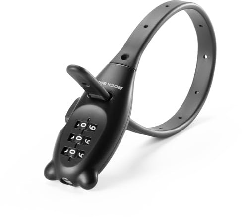 ROCKBROS Kabelschloss Zahlenschloss, Kabelschloss Fahrrad mit 3 Zahlencode Leichtes Sicher, Stahlseil Schloss für Rennrad Scooter Roller Ebike Gravel Snowboard, Helmschloss&Skischloss&Kindersicherung