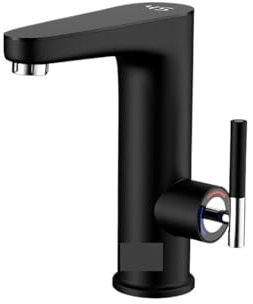 Robinet de cuisine de chauffe-eau électrique, robinet de chauffa de robinet de ysers sans réservoir, radiateurs instantanés - Robinet de cuisine(Zwart)