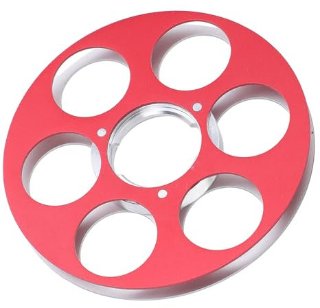 Rollo Vacío de Cinta de Sonido, Flexión de Aluminio Nab Brida de Aluminio Rollo de Cinta Vacía para Abrir la Máquina (rojo)