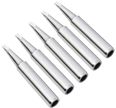 5Pcs Soldering Iron Tips, 900M Solder Tip Replacement for Weller, Solder Welding Replacement Tip Kit Use for Hakko, Radio Shack Solder Station etc (5PCS 900M-T-2.4D)