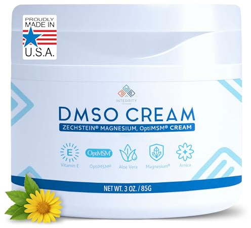 Integrity Vitamins DMSO Cream with Magnesium & MSM – Lightweight Topical Cream with Aloe Vera, Arnica & Vitamin E – Fast-Absorbing, Non-Greasy – 3 oz