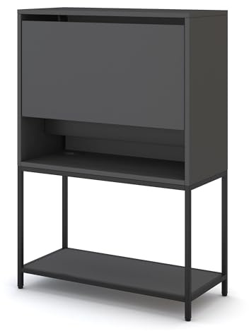 ASSMANN Sekretär Cubas Basic 74x80cm Anthrazit Schwarz Anthrazit, TÜV-Zertifiziert, einfache Montage für Homeoffice