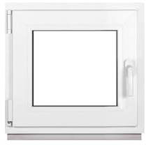 Framex Kellerfenster Kleines Fenster Weiß Breite x Höhe 45 x 40 cm (450 x 400 mm) 2-fach (32 mm) Dreh Kipp DIN Links - Premium - Alle Größen