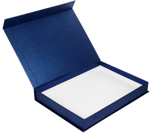 CALLARON Elegante Schmuckkästchen Geschenkbox aus Papier mit Deckel und Magnetverschluss Vielseitige Verpackungskarton für Geburtstag und Besondere Anlässe in Blau