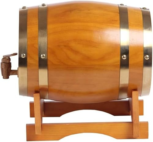 Eichenfass Eichenholz Weinfass, Vintage-Stil Tisch-weinspender, Zum Aufbewahren Von Whisky, Wein, Essig, Bier Mini Weinfass, D, 5L