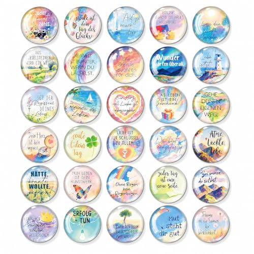 BIROYAL 30 STK. Kühlschrankmagnete, Magnete für Magnettafel, Zitaten Magnet | Whiteboard Magnets, Sprüche Magnetset, Magnet Geeignet für Motivation, Heimdekoration, Büros, Schließfächer