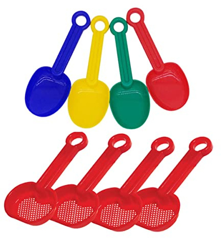 ORFOFE 8 pièces Pelle et Cuillère à Sable Garçon Fille Plage pour Jeux Extérieur Bac à Sable Couleur Aléatoire Couleur Aléatoire