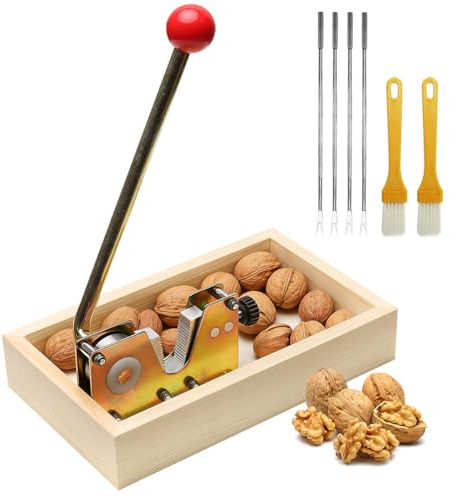Tutamaz Nussknacker Walnussknacker,Mandelsplitter, Mandelbrecher,Geeignet für ältere Menschen Nussknacker Walnuss,Nut-Cracker Nusszange für Haselnüsse, Paranüsse, Mandeln, Pekannüsse