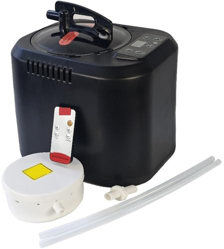 Vaporizador de sauna, Olla De Para Sauna, Baño, Función Sincronización Gran Capacidad, Generador Temperatura Ajustable Ligero 4L,para baño de spa