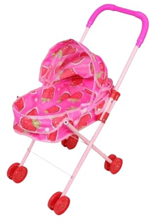 Cochecito de muñecas de juguete | Cochecito con toldo - Cochecito plegable - Para niñas juego de rol casa fiesta cumpleaños