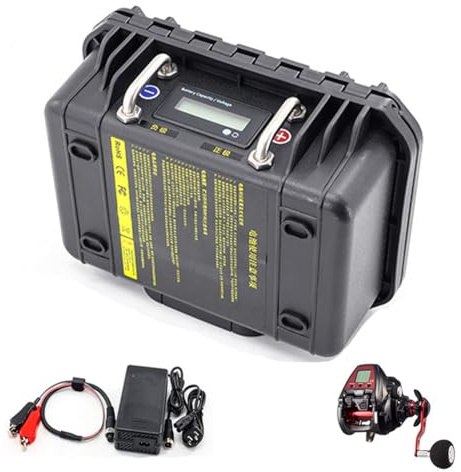 JCXYL EV Batería de 14,8 V y 20 Ah, 30 Ah, 40 Ah o 50 Ah para carretes de Pesca eléctricos. Batería de Litio de 14,8 V para carretes de Pesca eléctricos con Cargador.,14.8v,50Ah