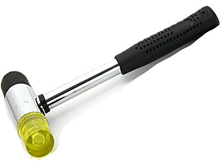 BE-TOOL Rubber Hammer 30mm 35mm 40mm Soft Nylon Rubber Mallet Double-Faced Replaceable with Non-Slip Rubber Handle for Jewelry DIY Craft Tools (30mm)
