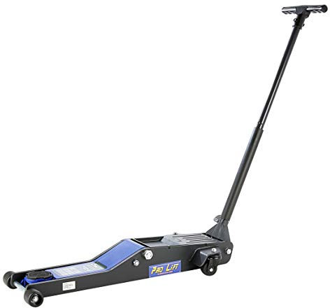 Pro-Lift-Werkzeuge 2t Rangierwagenheber flach Hubhöhe 73 mm – 525 mm schwere und Lange Ausführung PKW 2000kg Autoheber Werkstatt Reifenwechsel