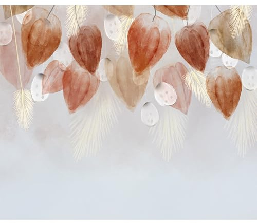 murando - Fototapete selbstklebend getrocknete Blumen, 343x256 cm, Full HD | Selbstklebend ohne Kleister, Full HD Druck, ideal fürs Wohn- oder Schlafzimmer, schnelle Montage, lichtbeständig, geruchsfrei