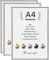 Rieeyrslza Lot de 3 Cadres Photo A4 Cadre à Documents en Aluminium Convient pour Accrocher des Diplôme et Décoration Cadre photo Montage Mural ou sur Table (Argent Brillant)