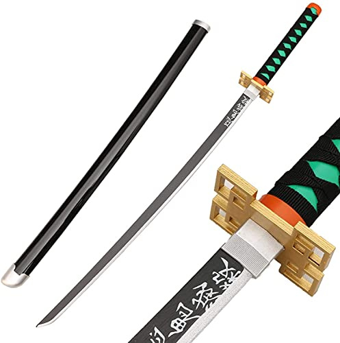 ZNLVZSH Espada samurái de Madera Demon Blade, Anime Cosplay Ninja Sword Props, para fanáticos de Navidad o cumpleaños Amantes del Anime Juguetes Decorativos, 41 Pulgadas, Tokitou Muichirou