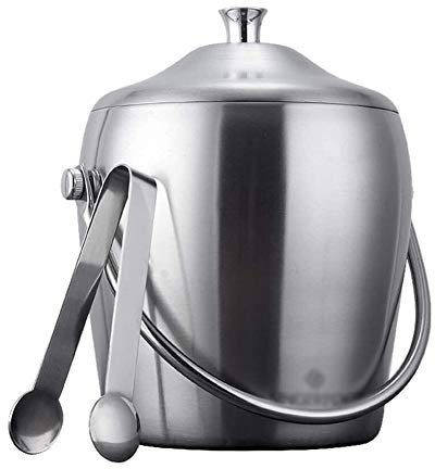 Seau a Glace Vintage pour Bouteille Seau de Glace en Acier en Acier Inoxydable épais