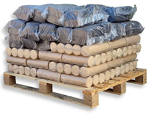 500kg Briketts = 250kg Nestro Holzbriketts + 250kg Torfbriketts Biokohle Brenn Rekord Kamin Ofen Heiz Holz Kohle Brikett Gluthalter | Energie Kienbacher