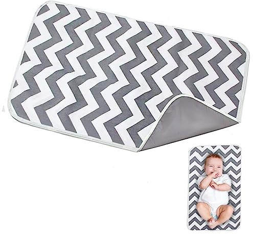 GWAWG Wickelunterlage Baby Changing Mat Tragbare Faltbare Wickelunterlage Grau für Zuhause Reisen Draußen