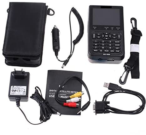 Misuratore di ricerca satellitare LCD da 3,5 pollici DVB-S Misuratore di segnale satellitare digitale DVB S Cercatori satellitari digitali completi FTA WS 6906 per la regolazione dell'antenna paraboli
