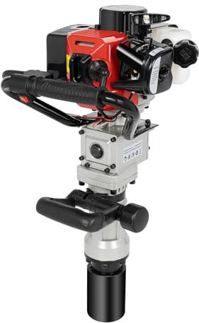 HINOPY Postes de 37,2 CC, 2 tiempos, gasolina, en T, martillo de valla, martillo en T, 900 W, 1,2 CV, refrigeración por aire, motor de gasolina monocilón, para valla de jardín