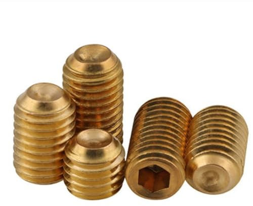 Zixinz-Zylinderschrauben Messing M1,6 M2 M2,5 M3 M3,5 M4 M5 M6 M8 Messing Innensechskant Stellschraube Madenschraube, 10-50PCS, Korrosionsbeständigkeit ( Color : 8 Mm, 14 in Bag , Size : M1.6 50PCS )
