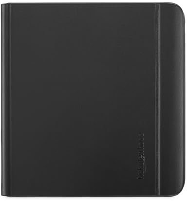Kobo Libra Colour SleepCover Case | Schwarz Notebook | Sleep/Wake Technology | Eingebauter 2-Wege-Ständer | Vegan Leder | kompatibel mit 7 Zoll Kobo Libra Color eReader