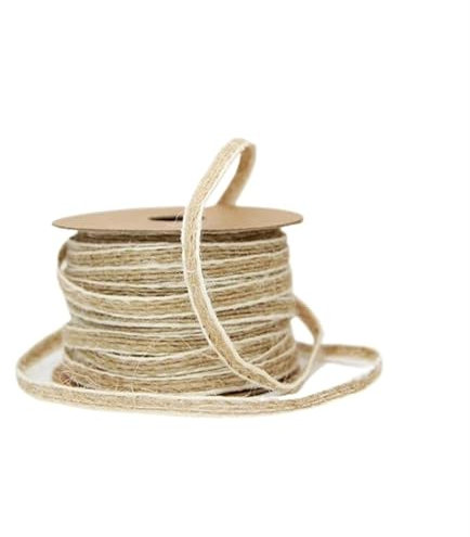 10 m / Rolle Jute-Rollen Sackleinenband mit Spitze Vintage rustikale Hochzeitsdekoration Party DIY Handwerk Verpackung (Farbe: 10 m pro Rolle)