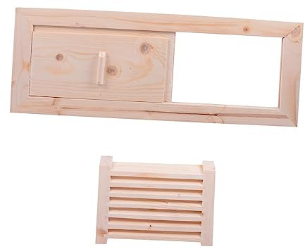 KONTONTY Rejilla De Madera Para Sauna Para Salida De Aire Sala De Vapor y Accesorios Para Equipamiento De Sauna