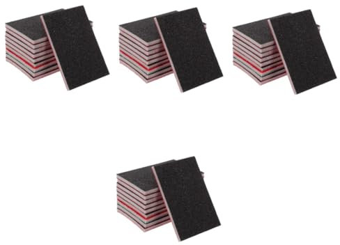SOLUSTRE 40pezzi Spugne Abrasive Quadrate Per Levigatura Blocchi Di Vetrata Bagnata Per Finitura Uniforme Di Mobili Auto e Metalli