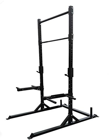 Mecmoc Dumbbell Squat Racks Adjustable Barbell Rack Multi-Function Adjustable Squat Rack Exercise Barbell Rack with J-Hooks and Other Accessories, for H