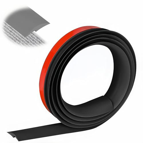 Selbstklebend Vinyl, Bodenleiste, Übergangsleiste, Abschlussprofil, Abdeckleiste, Türschwelle, selbstklebende, Bodenübergangsstreifen, für Laminatbodenbeläge(Black,16.4ft x 1.38in)