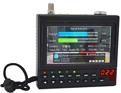 Buscador de satélites, Buscador de medidor de satélite Digital KPT-268AH MPEG4 DVB-S2 Buscador de satélite Medidor HD Buscador de Estrellas con Pantalla LCD para Ajustar la Antena parabólica
