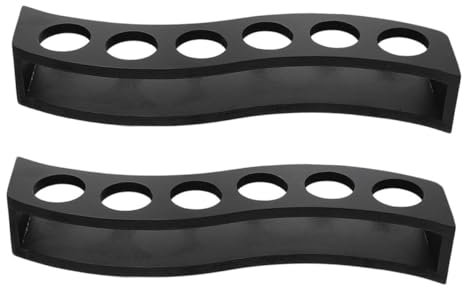 PartyKindom 2piezas Portavasos Bullet Organizador De Madera para Copas De Vino Soporte para Almacenamiento De Vasos De para Fiestas Casa Restaurantes y Bares