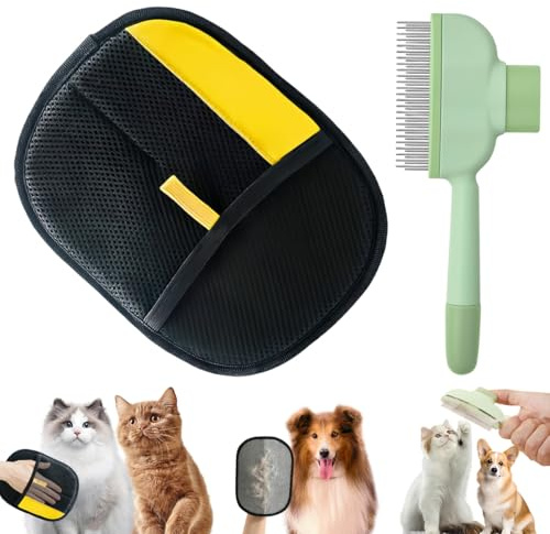 QIMMU Pälsmagnethandske, katthandskar, pälshandskar för katt, katter, handskar, pälsvård, katthårborttagare handske, husdjurshårborttagare, handske för hund och katt (3)