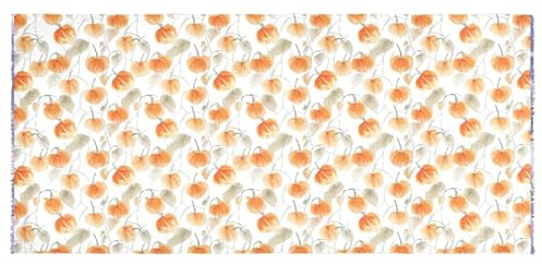 KLL Bufandas cálidas de gran tamaño para mujer, para otoño, 37 x 74 pulgadas, para invierno y otoño, capa de grosella espinosa, color blanco