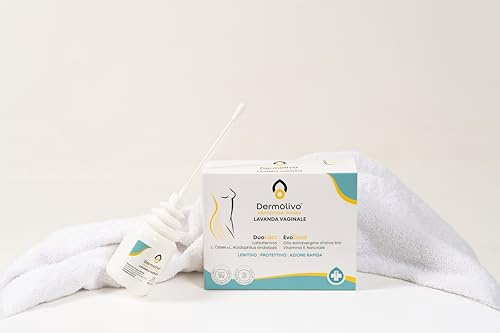 Dermolivo Lavanda Vaginale, Soluzione pH Acido con EvoGold, Olio Extravergine d'Oliva Bio, Vitamina E, Lattoferrina e Probiotici, con Cannula Monouso