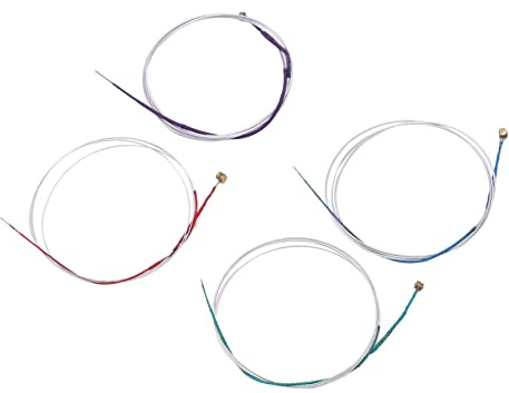 RiToEasysports Metall-Bratschensaiten-Set, Farbenfrohe, Warme Töne, Lange Haltbarkeit für 4/4-Bratschisten